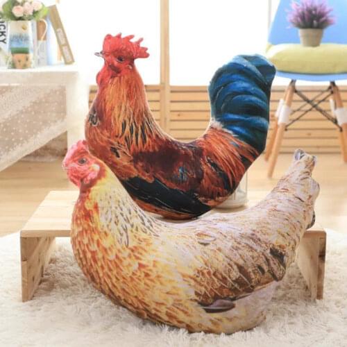 Simulation Rooster Mascot Plush Toy Creative Simulation Big Cock Old Hen Pillow Doll Children Girl Doll