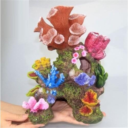 SIMULATION CORAL REEF LANDSCAPING ROCKERY SEASHELL MEDITERRANEAN STYLE AQUARIUM ORNAMENT CREATIVE CHRISTMAS GIFTS X5415
