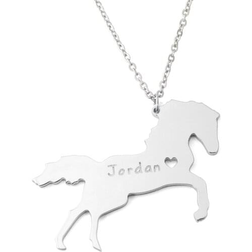 Custom Horse Necklace, Pet Horse Jewelry, Personalized Racing Horse Pendant Equestrian Gift, Custom Horse Lover Gift