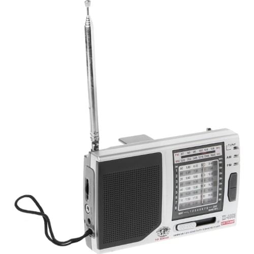 KK-9803 FM/MW/SW1-8 Full 10 Band Hi-Sensitivity Radio Receiver With Folding Kickstand D08A