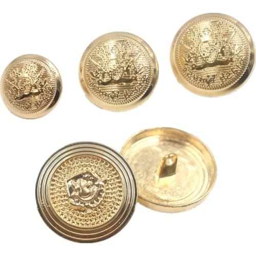 10pcs/lot classical metal buttons for clothes gold color sweater coat decoration shirt buttons accessories DIY JS-0160