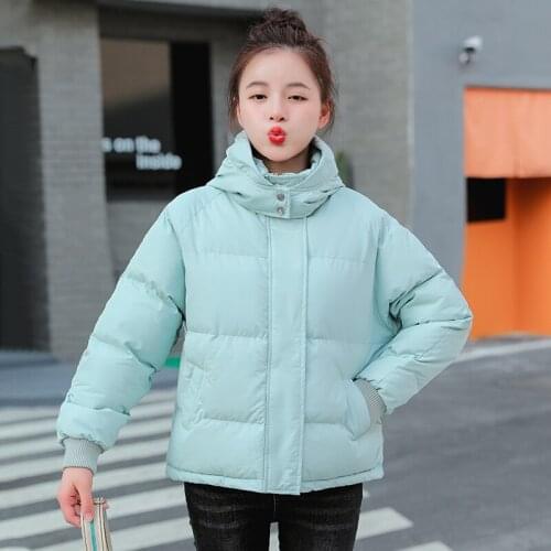 Fashion Warm Down Padded Jacket Women Winter Jacket Female Short Overcoat Korean Bread Clothing Loose Thick Hooded Parka Coat