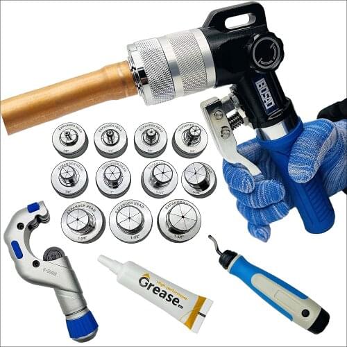 HVAC Hydraulic SWAGING tool kit for Copper Tubing Expanding Copper Tube Expander Tool 3/8" to 1-5/8"