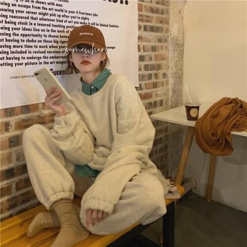 New Overszie Women Sweater 2 Piece Sets Womens Elegnat Knitted Suits Pullover Female Knitting Sweaters Long Sleeve Outerwear