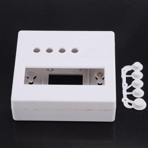 Plastic Electronic Project Box 86x86x26mm White Enclosure Case With Matching Button Inserts for DIY LCD1602