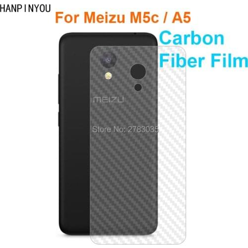 For Meizu Meilan M5c / A5 5.0" New Durable 3D Anti-fingerprint Transparent Carbon Fiber Back Skin Matte Film Screen Protector