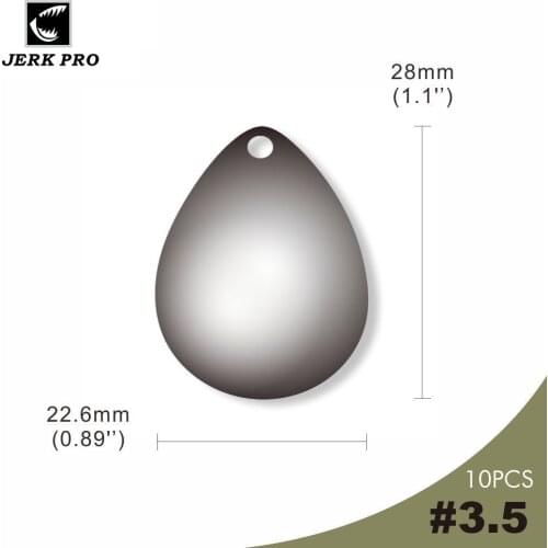 JERK PRO 10PCS Size 3.5 Smooth Steel Colorado Spinner Blade Fishing Lure Spinnerbait Accessories Angler’s Tackle Craft Component