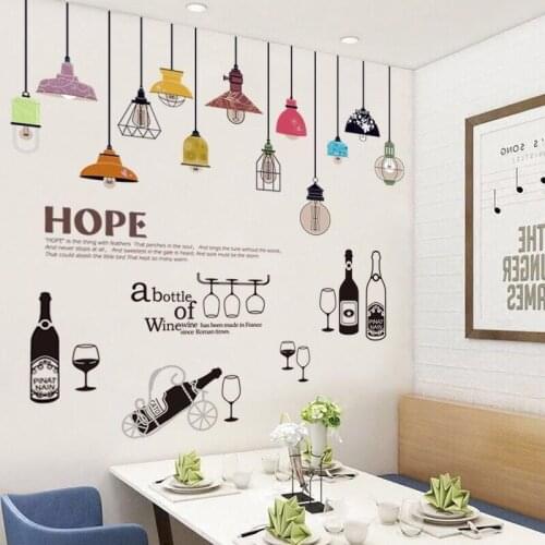 Wall stickers personality creative bedroom room warm wall stickers living room restaurant bar decoration self-adhesive DIY