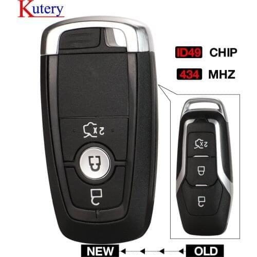 Kutery Smart Card Remote Car Key 3 Buttons 433MHz DS7T-15K601-D HITAG PRO Chip For Ford Mondeo Edge S-Max Galaxy 2014-2018
