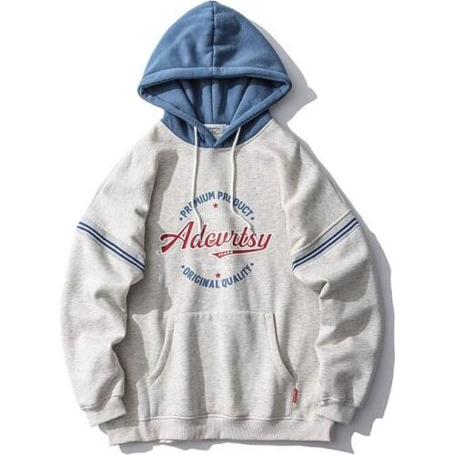 Autumn Hip Hop Letters Print Hooded Sweatshirts Mens Winter Fleece Warm Hoodies Couple Tops Loose Casual Sports Pullover Coats