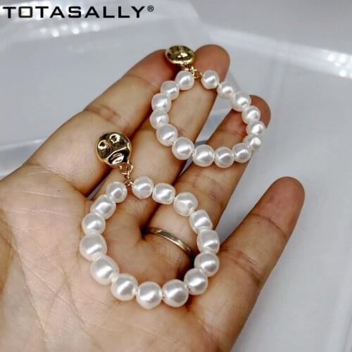 TOTASALLY 2020 Women Earrings Office Lady Irregular Imitation Pearl Statement Earrings Female Party Jewelry Anti-allergy