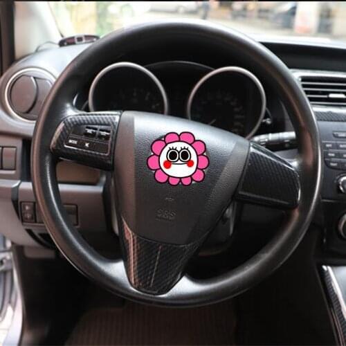 Carbon Fibre Dashboard Steering Wheel Window Air Outlet AC Door Handle Gear Decorated Frame For Mazda 5 2011 12 13 CAA361A