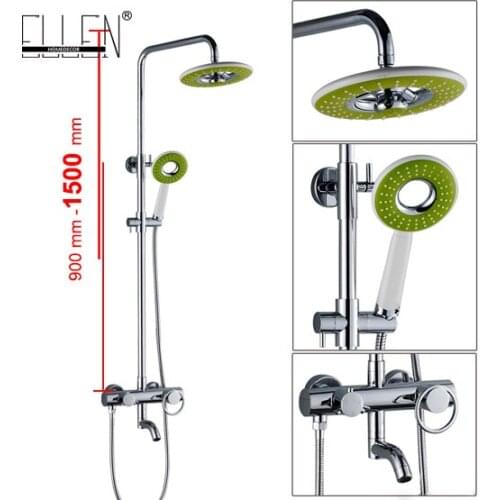 Vidric Bathroom Bath Shower Set Waterfall Rain Shower Head Wall Bath Faucets with Hand Shower Copper Chrome Finished