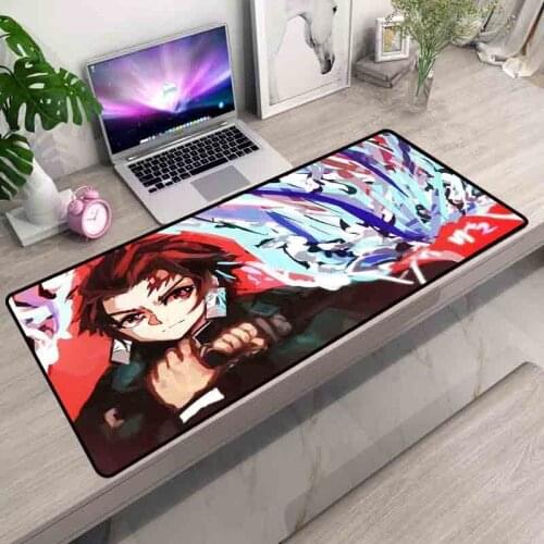 XGZ Game Player Demon Slayer Kimetsu No Yaiba MOUSEPAD Animation Large Computer Rubber Mausepad Surface Keyboard Desk Mat