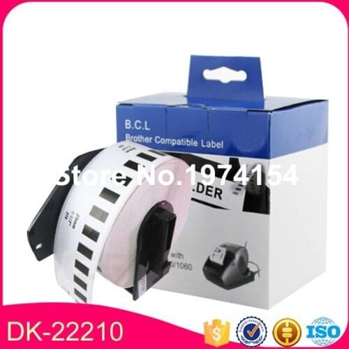 20 Rolls Brother Compatible DK-22210 Label 29mm*30.48M Continuous for Printer QL-570/700 All Come With Plastic Holder