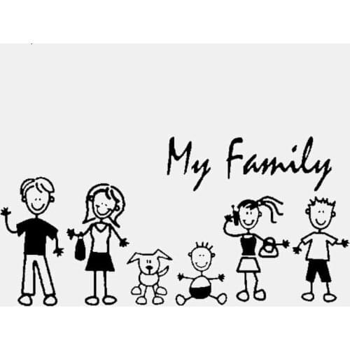 Funny My Family My Mom Kid Baby Cat Dog Pet Automobiles & Motorcycles KK Cover Scratches Car Sticker Pvc 20cm X 10cm