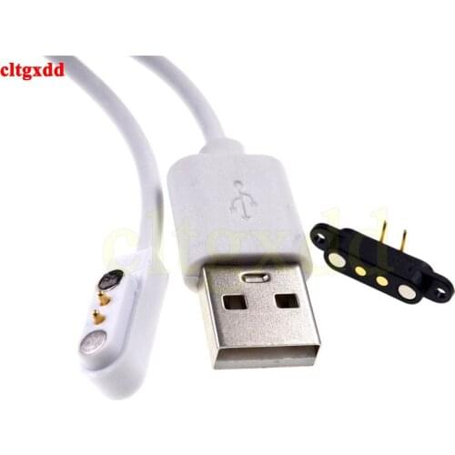 1Sets Magnetic Usb Charging Cable Male Female Pogo Pin Connector Power Charge Solution 2 Pin Magnets Contact Pad PCB Solder