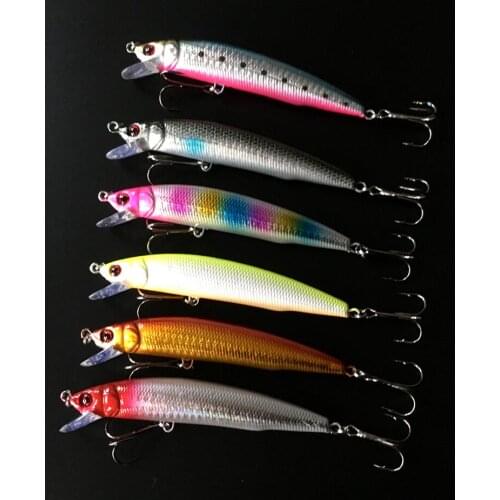 1Pieces Oversize Lure Minnow Sea Fishing Tackle Artificial Hard Bait Hook 12cm16g Laser Lures