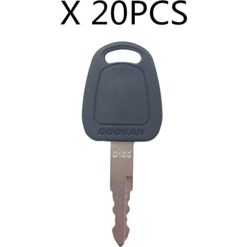 20 Pcs D100 Key 110702-00151 For Daewoo Terex Doosan Excavator Heavy Equipment ELI80-0125 Ignition Switch Lock