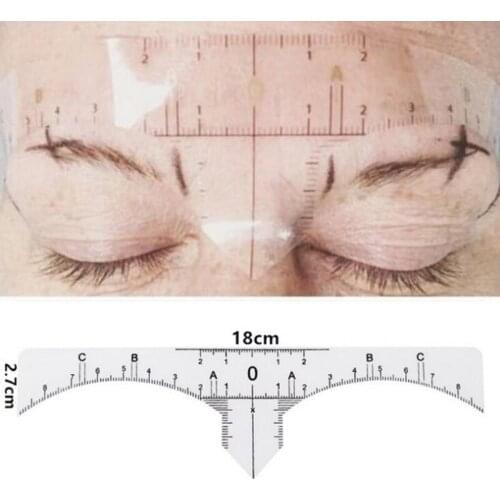 50Pcs/Set Royun A Disposable Permanent Makeup Microblading Eyebrow Ruler Measure Stickers