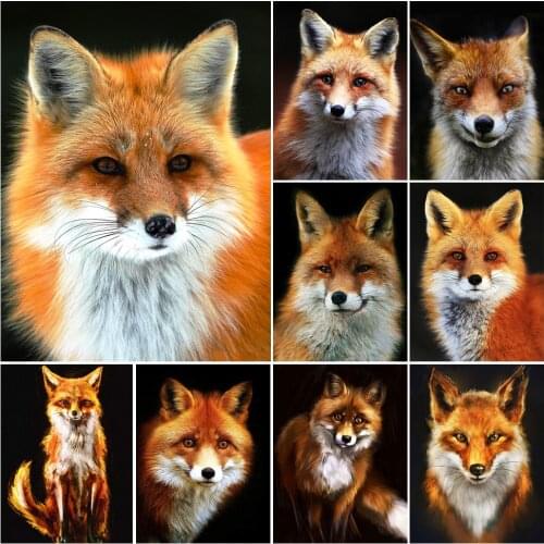 Diamond Painting Fox Full Drill Embroidery Animals 5D DIY Mosaic Cross Stitch Kit Rhinestone Art Picture Home Decor Handmade