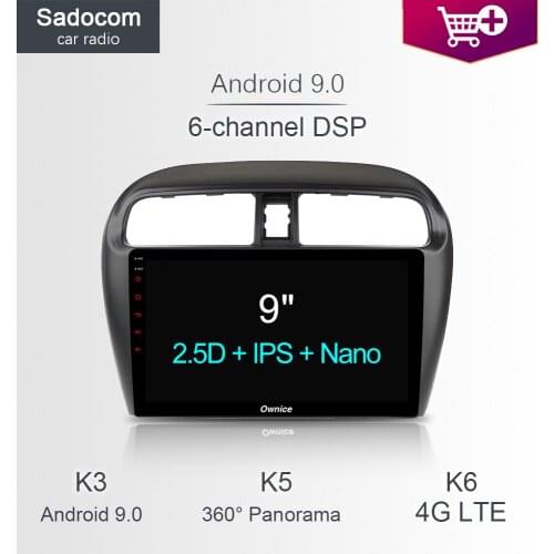 9" DSP IPS Car DVD Player 4GB RAM 64GB ROM 4G LTE GPS RDS Radio camera TPMS Android 8.1 for Mitsubishi Mirage GT G4 2014-2017