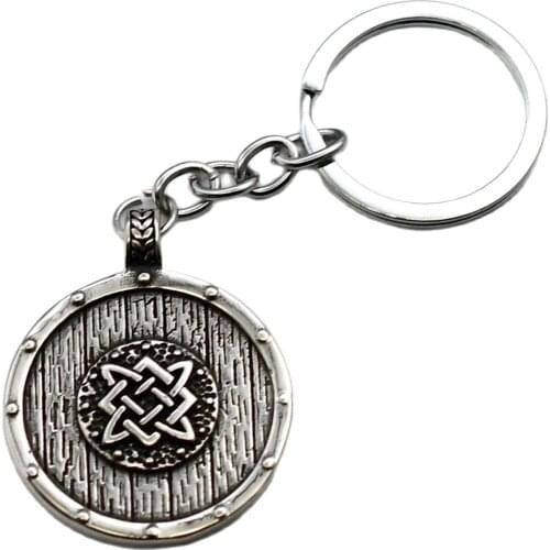 Viking Tree of Life Key Chain Nordic Irish Knot Pattern Stainless Steel Keychain Fashion Mens and Womens Jewelry