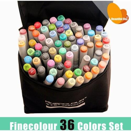Fast shipping The updated second generation Finecolour twin art alcohol drawing marker pen 36 colors, much cheaper