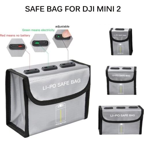 For DJI Mini 2 Battery Case Li-Po Safe Bag Mark Battery Status Protective Explosion-Proof Bag for DJI Mavic Mini 1/2 Accessories