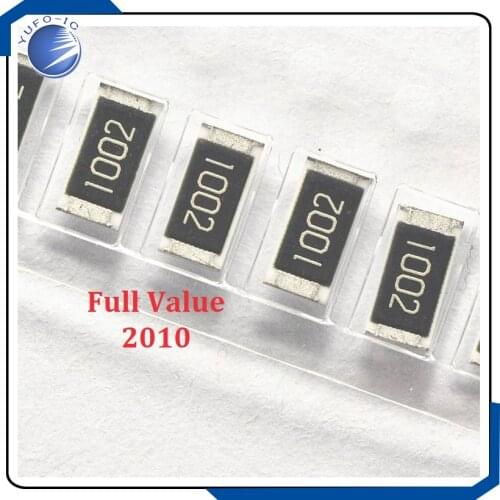 50PCS 2010 SMD chip resistor Full Value 5% 0123456789R/K/M 0.1.2.3.4.5.6.7.8.9 R K M 0 1 2 3 4 5 6 7 8 9 Ohm Kohm