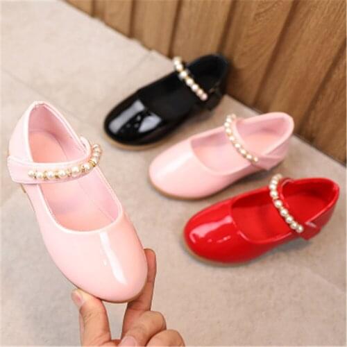 Childrens Casual Shoes for Girls Shoes Kids Leather Flats PU Patent Leather Oxfords British Design Lace-up Snekaers for Formal