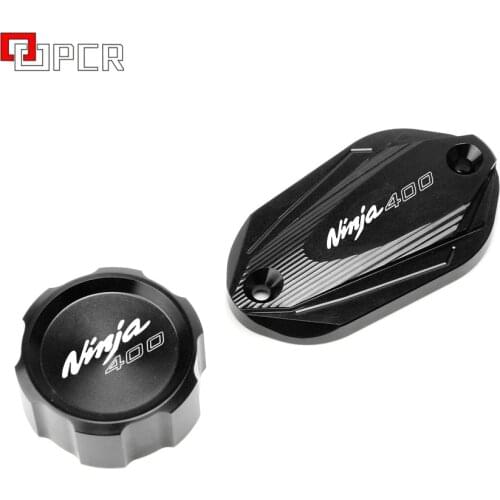 For KAWASAKI NINJA400 NINJA 400 Z400 2018 2019 2020 Motorcycle CNC Front & Rear brake Fluid Cylinder Master Reservoir Cover Cap