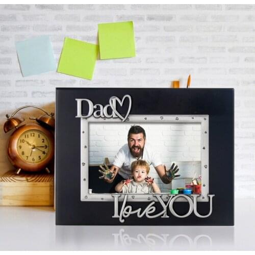 LASODY Dad Picture Frame Holds 4x6 Inch Photo Great Gift for Fathers Day Birthday Christmas Gifts Home Decoration Ornaments