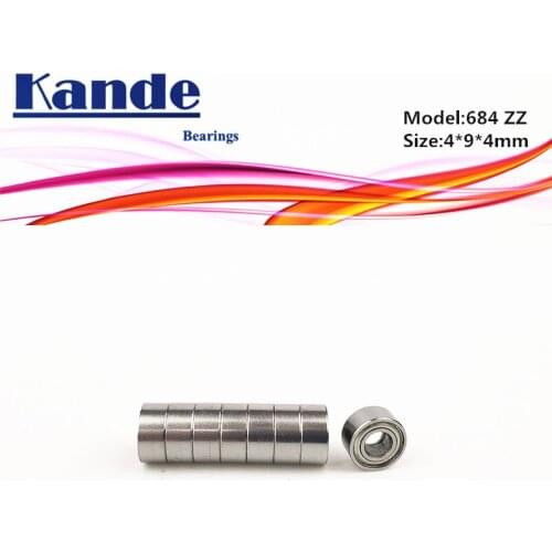 Kande Bearings 684 ZZ ABEC-1 684ZZ ABEC-3 684ZZ ABEC-5 684-2Z Miniautre Ball Bearing 4x9x4mm 684 684-2Z