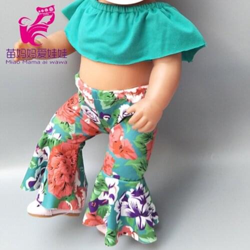 Doll Clothes for 43cm Born Baby Dolls Clothes Set Shirt Pants Long Trousers for 18 Inch Girl Doll Fashion Clothes