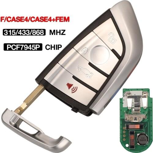 Kutery 315/433/868Mhz PCF7945P Chip For BMW 3 5 7 F Series FEM/CAS4/CAS4+ HUF5663 HU5661 HU5662 4 Buttons Remote Car Key