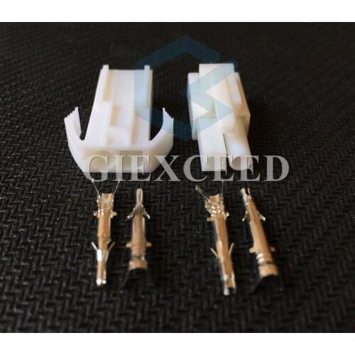 2 Sets Small Tamiya Connector Set Kits Mini Tamiya Set EL Socket Plug With 2 Pin 4.5MM