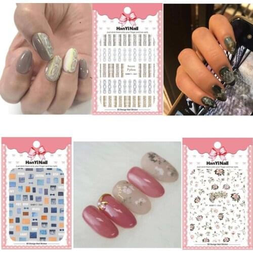 Letters Nails Art Manicure Back Glue Decal Decorations Design Nail Sticker For Nails Tips Beauty