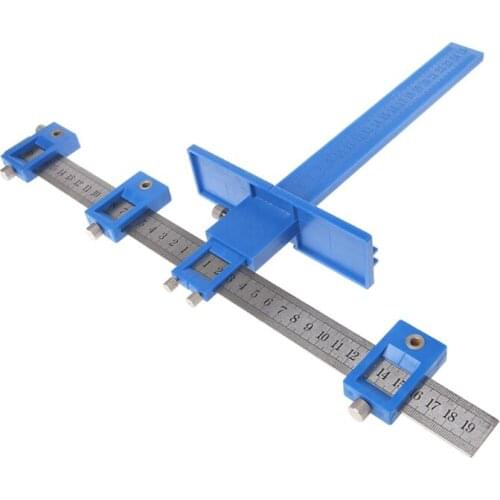 Cabinet Hardware Jig Adjustable Punch Locator Drill Guide Sleeve Woodworking Drilling Dowelling Tool for Door Handles GQ