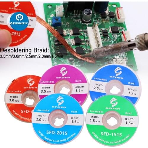 1pc 99.9% Pure Copper BGA Desoldering Braid Solder Remover Wick Wire Lead Cord Flux Soldering Iron Repair Tin Absorption Line