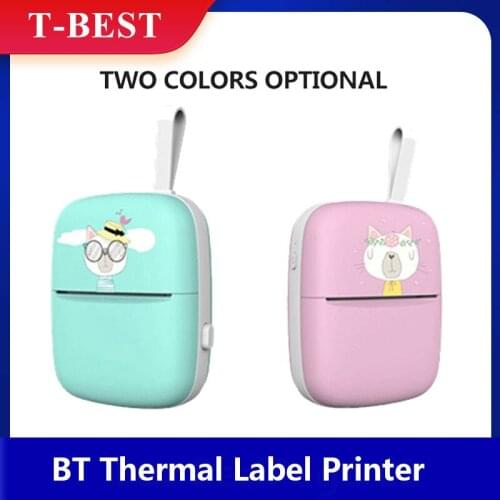 Portable Mini BT Printer Thermal Label Printer for Wrong Question Photo Memo Thermal Printing Student Pocket Printer