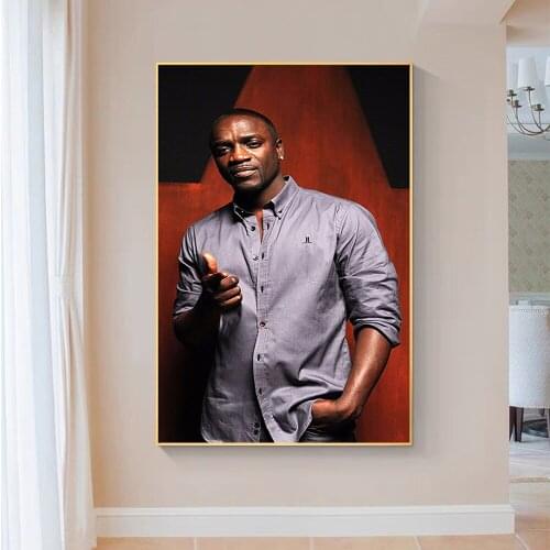 SP010 Silk Cloth Wall Poster Akon Music Star 07 Art Home Decoration Gift