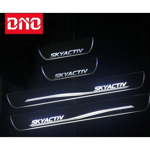 DNO Pedal LED Car Light Door Sill Scuff Plate Pathway Dynamic Streamer Welcome Lamp For Mazda 6 Skyactiv 2015 2016 2017 2018