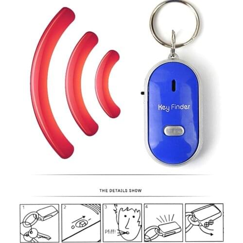 LED Mini Anti-lost Locators Key Whistle Frequency Induction Key Finder Senile Anti-lost Locators Key finder