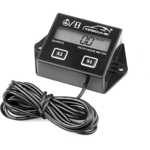 LCD Digital Tach Hour Meter Tachometer for Outboard Motor Lawn Mower Motocross motorcycle marine chainsaw pit bike