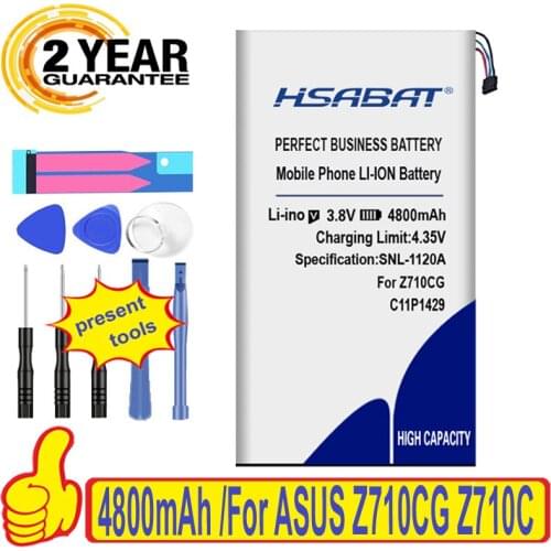 Top Brand 100% New 4800mAh C11P1429 Battery for ASUS ZENPAD C 7.0 c7.0 Z170MG Z710CG Z710C P01Z Batteries + free gfit