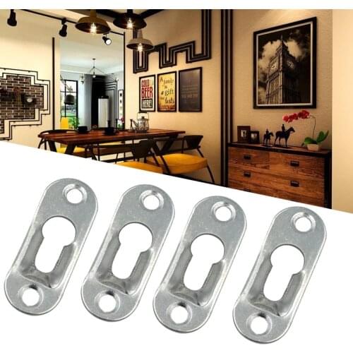20 Pcs/set Keyhole Hangers Iron Hanging Plate Hardware For Mirror Oil Painting Picture Frames Pegboard Crochet Крючки Настенные