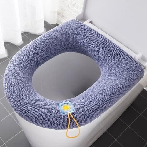 British Plug Toilet Seat Home Winter Thickened Fleece Heating Pad Winter Fleece-Lined Four Seasons Universal Waterproof Toilet