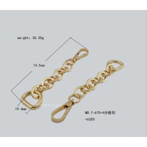 10 pcs/lot) luggage handbag hardware accessories high-grade leather bag zinc alloy die-casting hand-wound chain