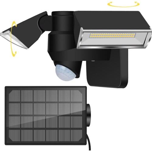 1400lm 86LED Solar Panel Induction Lamp 3Modes PIR Sensor Garden Security Lamp IP65 Garage Light 4400mAh Camping Emergency Light